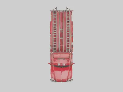 Classic Firetruck model Low-poly 3D model