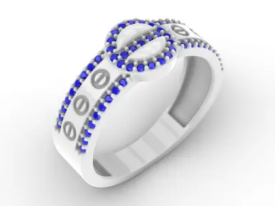 Jewelry Diamond Ring Model RG84 Free 3D print model