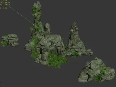 StoneGarden Decoration - Rockery 39 3D model