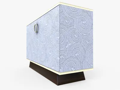 Chest Wooden Low-poly 3D model shop