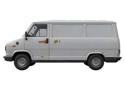 Fiat Ducato 1982 Low-poly 3D model
