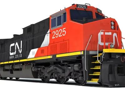 Locomotive Canadian National Railway CN 3D model