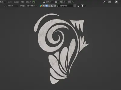 14 Decorative Scrolls low poly 3D model