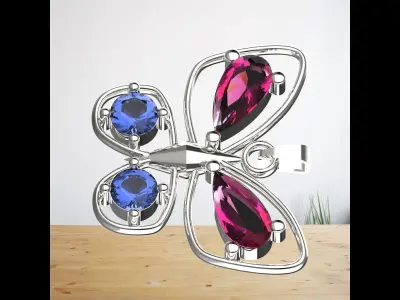butterfly pendant  3D print model