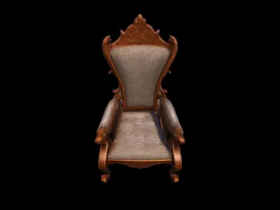 3d Model  Ladderback Chair Isolated On High Render 3D model