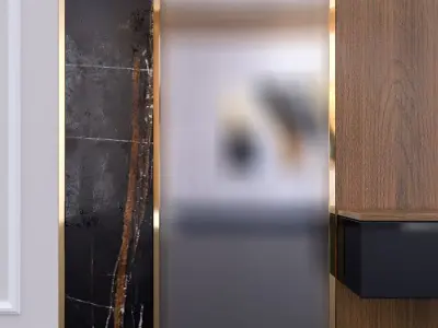 tv wall luxury 3D model