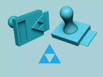 Stamp 103 - Zelda Triforce - Fondant Decoration Maker Toy 3D print model