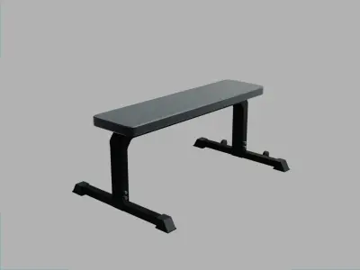Heavy Duty Flat Bench - Gym Equipment 3D model