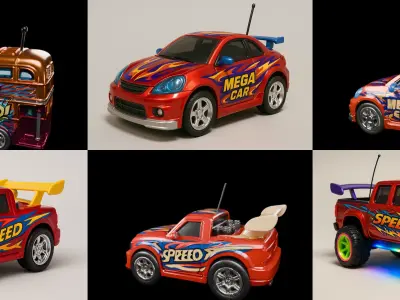 Controled Car bundle 16 pack 42 glb 3D model