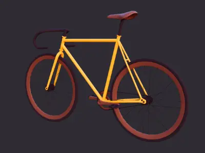 Low Poly Fixie Bike 3D model