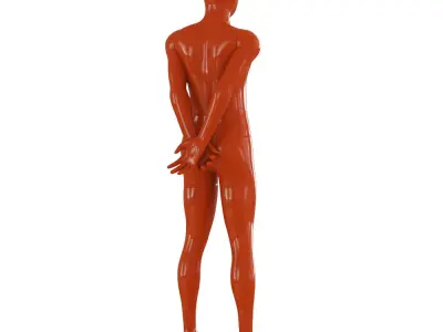 Faceless male mannequin 45 3D model