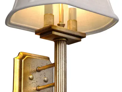 Brass wall sconce lamp in a modern classic style Art Deco 3D model