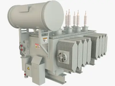 Electrical Transformer 1 Low-poly 3D model