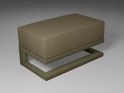Bed Seat Low-poly 3D model