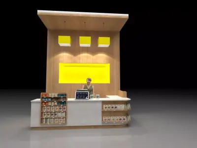 Bar counter cashier 3D model