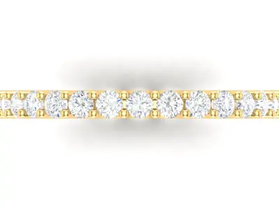 U Shaped Eternity Ring 2 point 1 mm stone size swiss 13 and EU53 3D print model