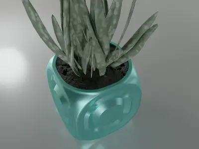 succulent plant pot 20 3D print model