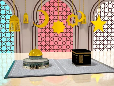 Ramadan Kareem arabic - Motion Video 3D model