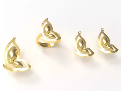 Half-set Jewelry model Texture