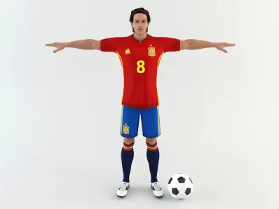 Spanish footballer 3D model