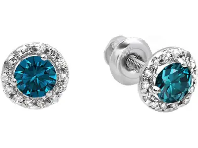 Women Diamond Earrings 3D print model 37