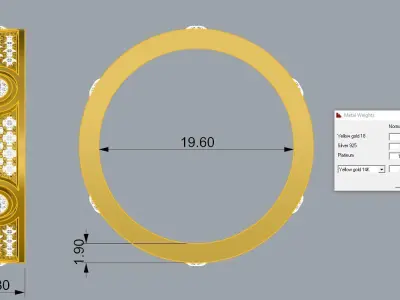 Jewelry Wedding Ring Gold 3D print model