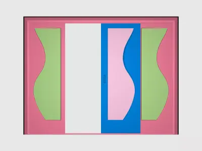 Sliding door 06 3D model