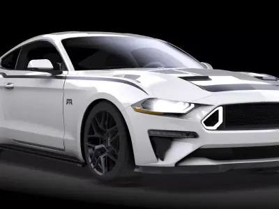 Mustang RTR Low-poly 3D model