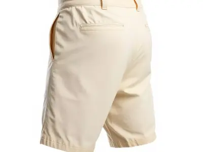 Casual Beige Shorts Model Pack  Versatile Urban Outfit Low-poly 3D model