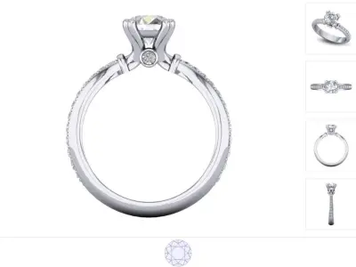 Women ring 3dm stl render detail 3D print model 20