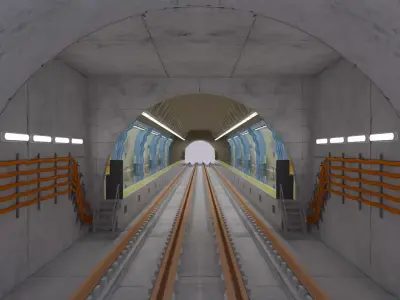Metro station Paris 3D model