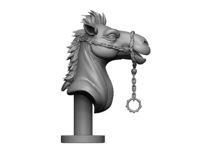 Camel head 3D print model