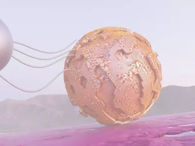 Sci-Fi Alien Landscape 3D model