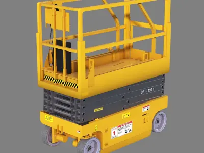 Aerial Work Vehicle Low-poly 3D model