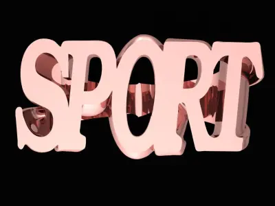 Bold SPORT Letter Men Ring  2568 3D print model