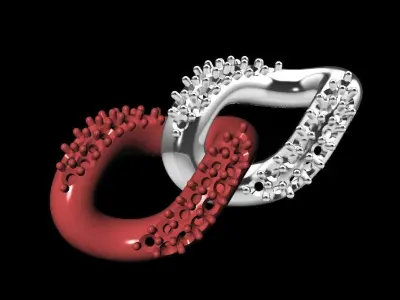 Tiger chain bracelet 3D print model