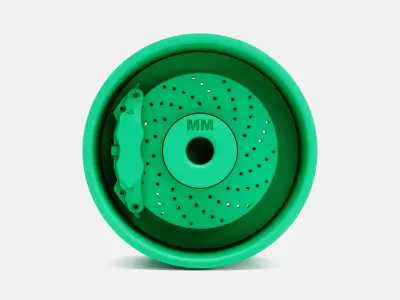 15x8 Kidney Bean Wheel and Brake 3D print model