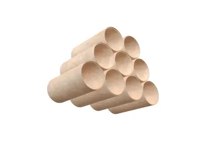 Concrete Pipe v1 001 Low-poly 3D model