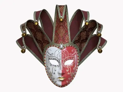 Venetian Carnival mask 02 3D model