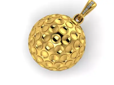  Golf Ball Charm Sports Ball Pendant Necklace 3D print model