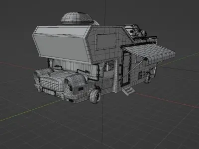 Cartoon Stylized Camper Van  3D model 3D model