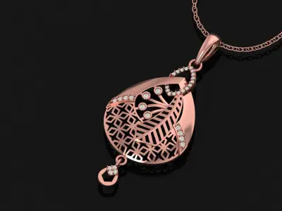 Pendant Necklace 3D print model 2