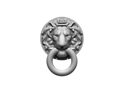 Animal head Lion Door Decoration 3D print model