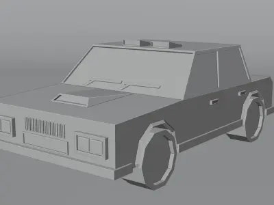 Car model for games Low-poly 3D model