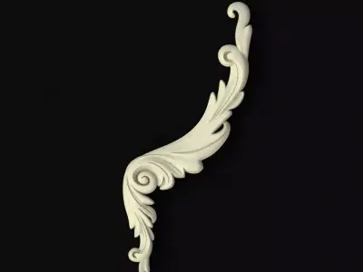 Central decor ornament for furniture 3D model 206