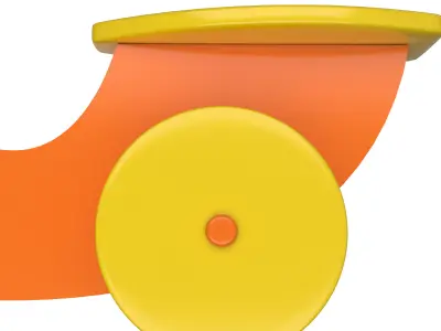 Duck Bike Low-poly 3D model