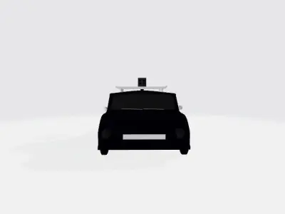 Low poly car truck with camera on top 3D model