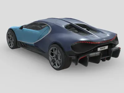 Bugatti Tourbillon Low-poly 3D model