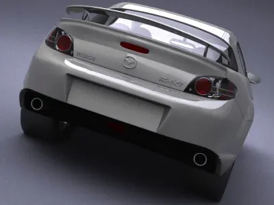 Mazda Speed RX8 model in Lightwave 3D 3D model
