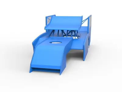 Shell of Outlaw Figure 8 Modified stock car V2 Scale 1 to 25 3D print model
